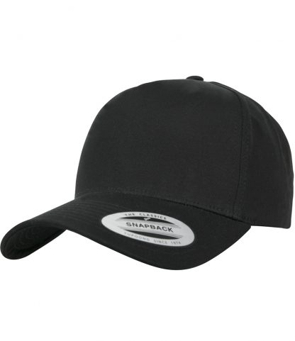 Flexfit 5 Pan. Curved Classic Snapback Cap Black ONE (F7707 BLK ONE)