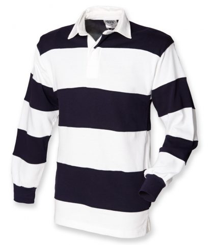 Front Row Sewn Stripe Rugby White/navy XXL (FR8 WH/NV XXL)