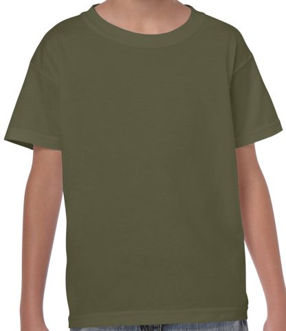 Gildan Kids Heavy Cotton T Military Green 12=XL (GD05B MGR 12=XL)