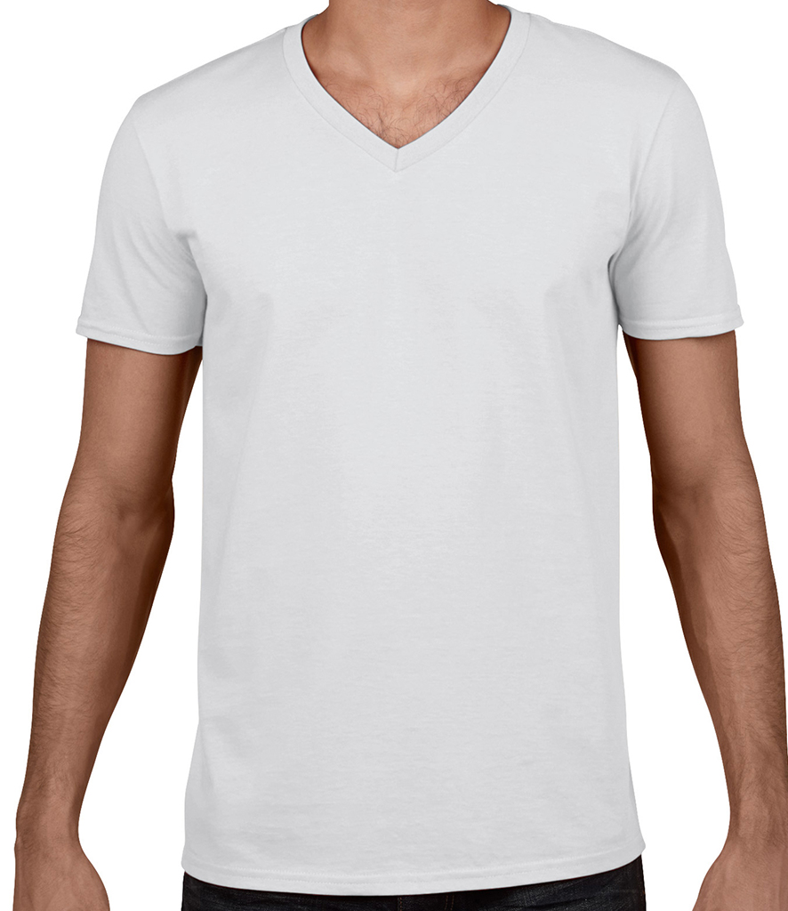 Gildan SoftStyle® V Neck T-Shirt - Top Embroidery