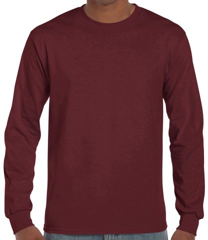 Gildan Ultra Cotton L/S T Maroon XXL (GD14 MAR XXL)
