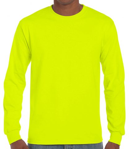 Gildan Ultra Cotton L/S T Safety Green XXL (GD14 SYG XXL)