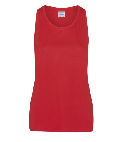 AWDis Womens Smooth Sports Vest Fire Red XL (JC026 FIR XL)