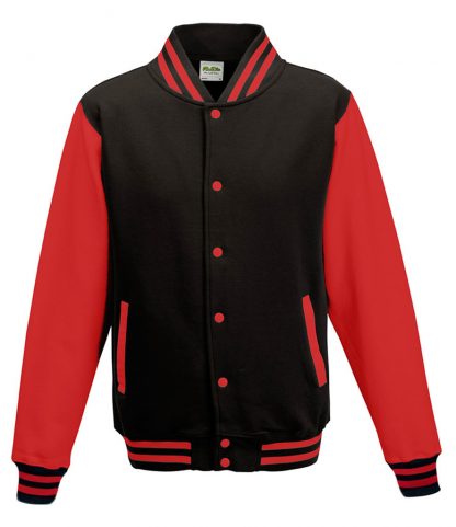 AWDis Varsity Jacket Jet Blk/fire Red 3XL (JH043 JB/FR 3XL)