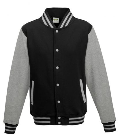 AWDis Varsity Jacket Jet Blk/heather XXL (JH043 JB/HE XXL)