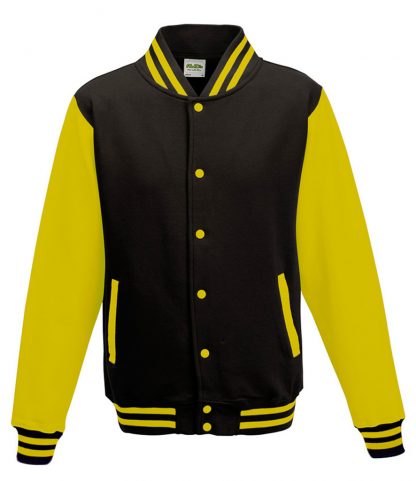 AWDis Varsity Jacket Jet blk/sun yell. 3XL (JH043 JB/SW 3XL)