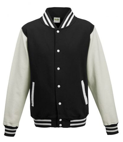 AWDis Varsity Jacket Jet blk/white 3XL (JH043 JB/WH 3XL)