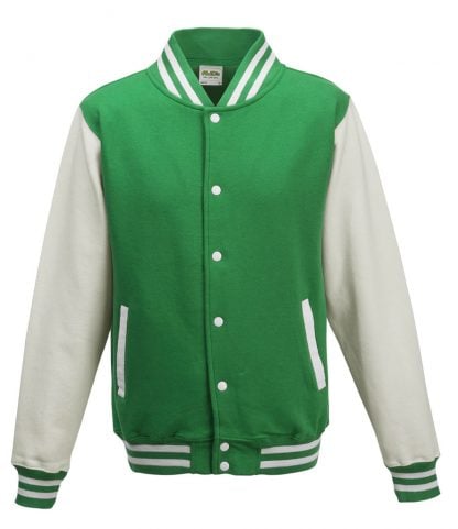 AWDis Varsity Jacket Kelly/white XXL (JH043 KG/WH XXL)