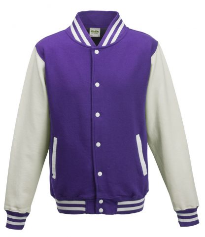 AWDis Varsity Jacket Purple/white XXL (JH043 PR/WH XXL)