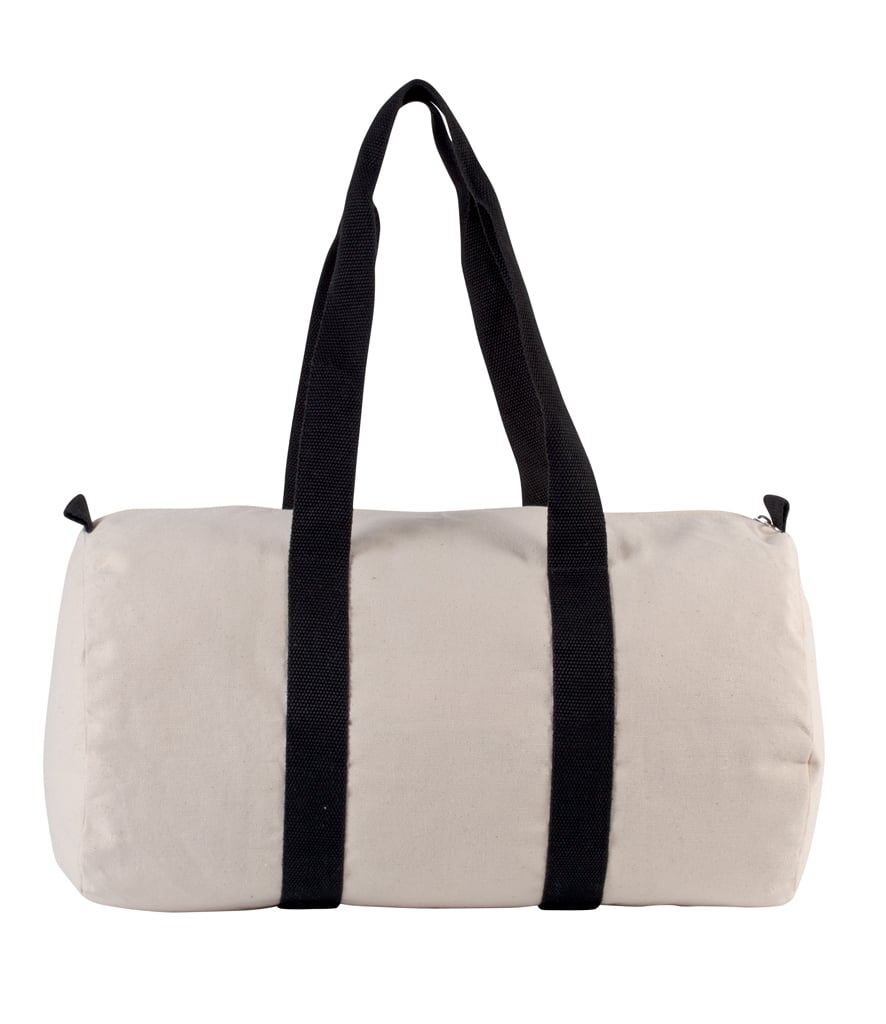 Kimood Cotton Canvas Barrel Bag - Top Embroidery