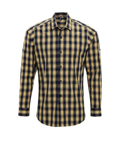 Premier Mulligan L/S Shirt Camel/navy 3XL (PR250 CA/NV 3XL)