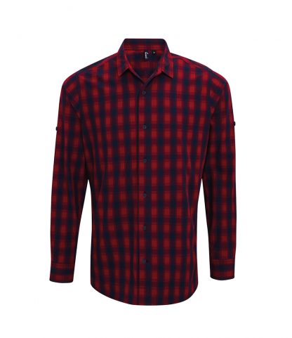 Premier Mulligan L/S Shirt Red/navy 3XL (PR250 RD/NV 3XL)