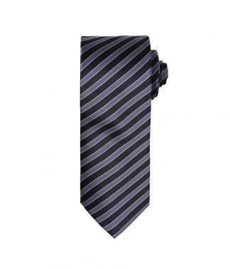 Premier Double Stripe Tie Black/dark Grey ONE (PR782 BK/DG ONE)