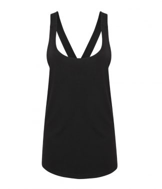 SF Lds Fashion Workout Vest Black XXL (SK241 BLK XXL)