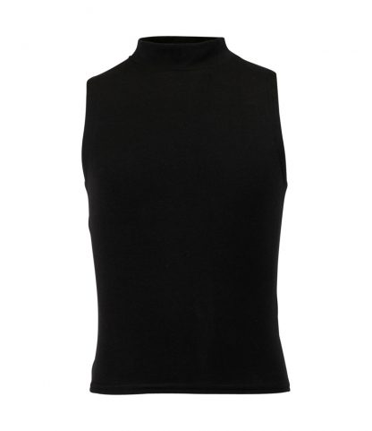 SF Minni High Neck Crop Vest Black 11-12 (SM170 BLK 11-12)