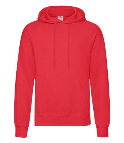 red hooded top