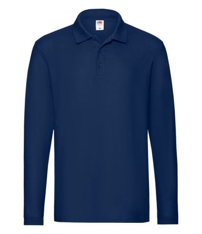 Fruit Loom L/S Premium Polo Navy 3XL (SS24 NAV 3XL)