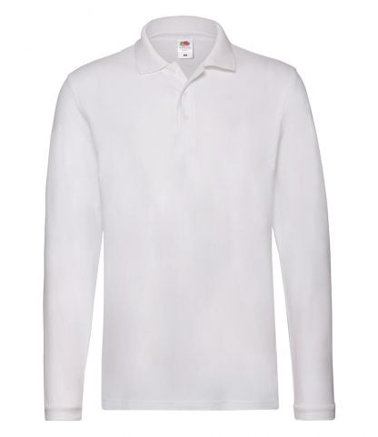 Fruit Loom L/S Premium Polo White 3XL (SS24 WHI 3XL)