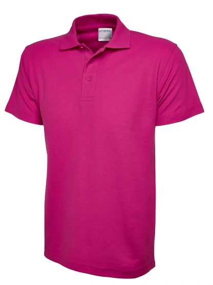 Uneek Men's Ultra Cotton Poloshirt - Hot Pink