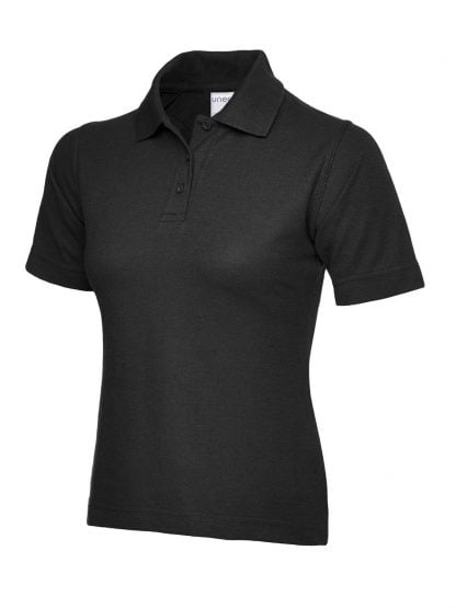 Uneek Ladies Ultra Cotton Poloshirt - Black