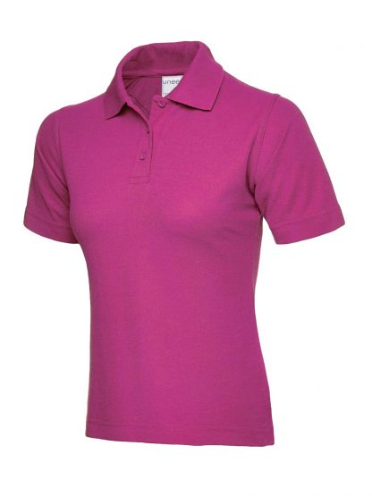Uneek Ladies Ultra Cotton Poloshirt - Hot Pink