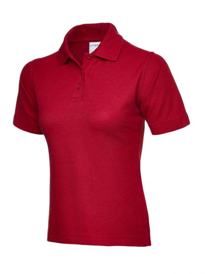 Uneek Ladies Ultra Cotton Poloshirt - Red