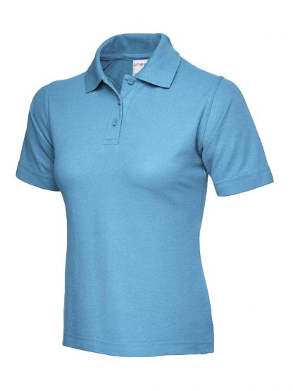 Uneek Ladies Ultra Cotton Poloshirt - Sky