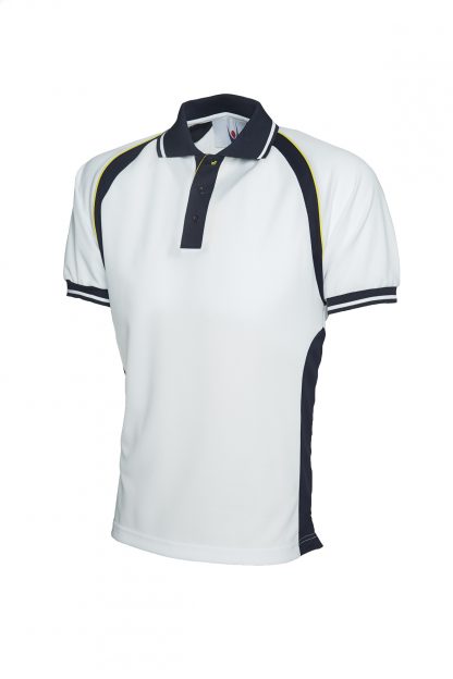 Uneek Sports Poloshirt - White/Navy