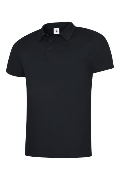Uneek Mens Ultra Cool Poloshirt - Black