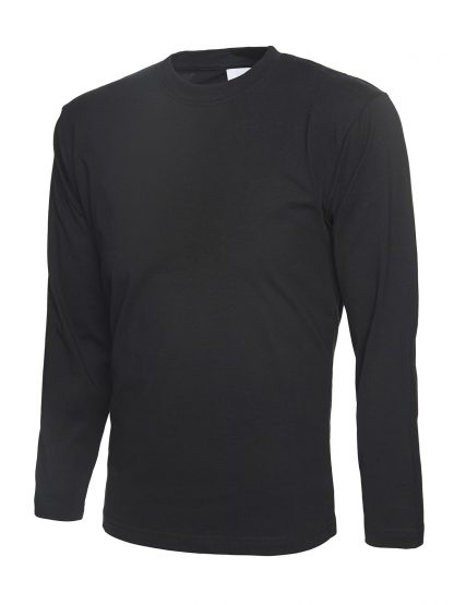 Uneek Long Sleeve T-shirt - Black