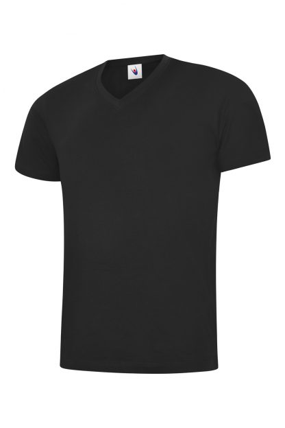 Uneek Classic V Neck T-shirt - Black