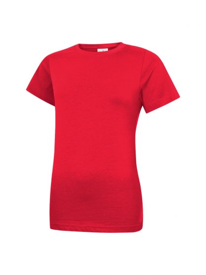 Uneek Ladies Classic Crew Neck T-Shirt - Red