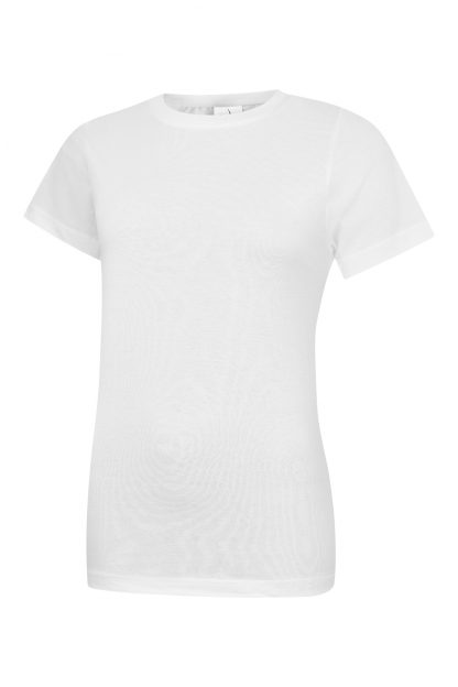 Uneek Ladies Classic Crew Neck T-Shirt - White
