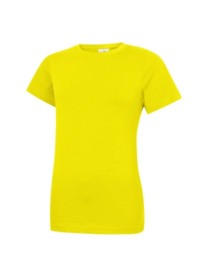Uneek Ladies Classic Crew Neck T-Shirt - Yellow