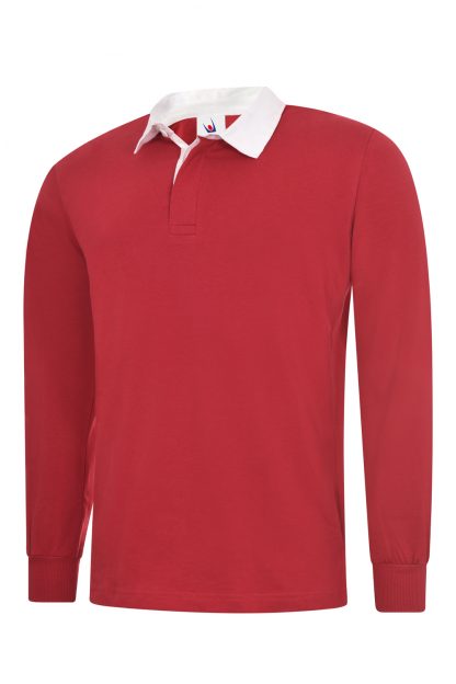 Uneek Classic Rugby Shirt - Red
