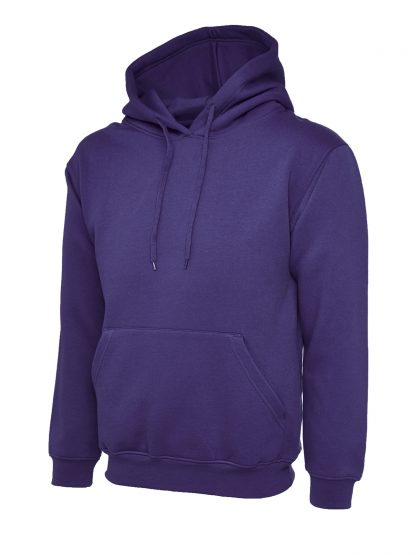 Uneek Classic Hooded Sweatshirt - Purple