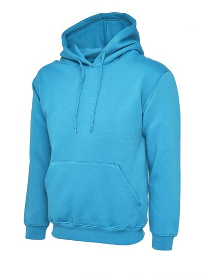 Uneek Classic Hooded Sweatshirt - Sapphire Blue