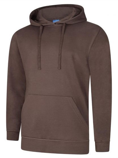 Uneek Deluxe Hooded Sweatshirt - Brown