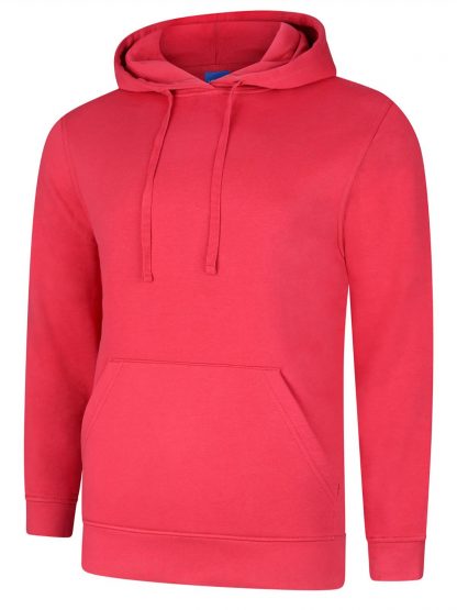 Uneek Deluxe Hooded Sweatshirt - Cranberry