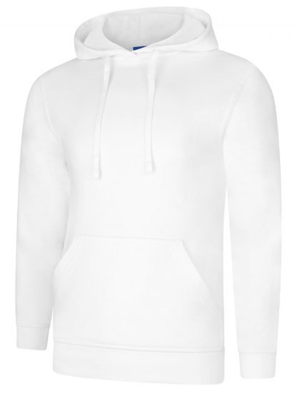 Uneek Deluxe Hooded Sweatshirt - White