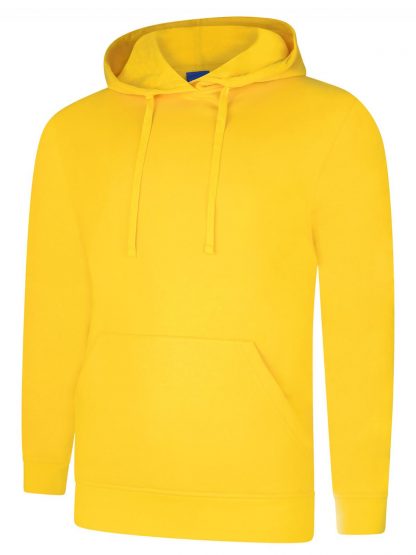 Uneek Deluxe Hooded Sweatshirt - Yellow