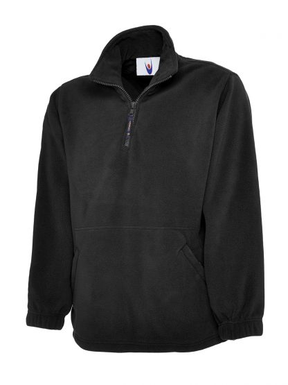 Uneek Premium 1/4 Zip Micro Fleece Jacket - Black