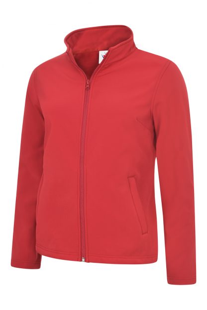 Uneek Ladies Classic Full Zip Soft Shell Jacket - Red