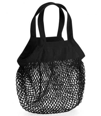 W Mill Org. Cotton Mini Mesh Grocery Bag Black ONE (W151 BLK ONE)