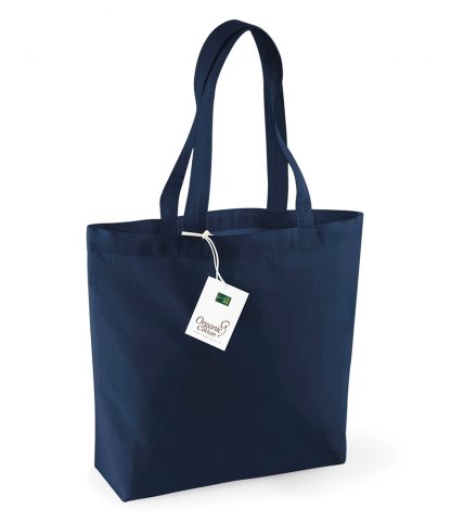 W Mill Organic Cotton Shopper Navy ONE (W180 NAV ONE)