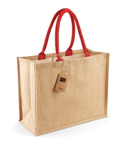 W Mill Classic Jute Shopper Natural/br. red ONE (W407 NAT/B ONE)