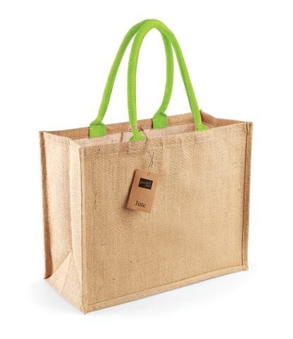 W Mill Classic Jute Shopper Natural/lime ONE (W407 NT/LI ONE)