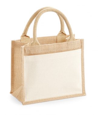 W Mill Pocket Jute Gift Bag Natural ONE (W425 NAT ONE)