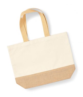 W Mill Jute Base Canvas Tote Natural ONE (W451 NAT ONE)
