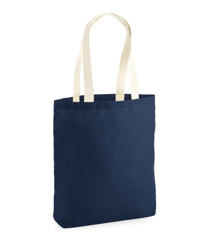 W Mill Unlaminated Jute Tote Navy/natural ONE (W455 NV/NT ONE)